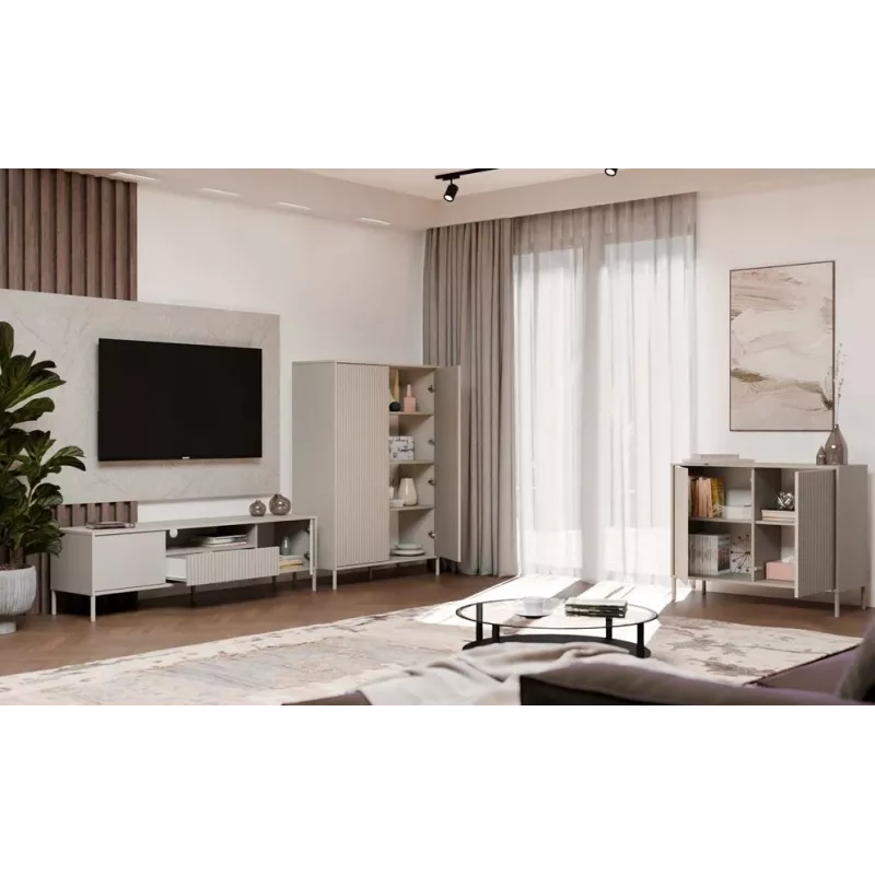 KAMARO 2DD sottile/GŁ SHOWROOM COLORE CASMERE