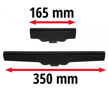 Set di ugelli BRILLIANTO, per lavavetri nero, 2 pezzi: 350mm e 165mm