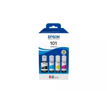 Set di flaconi d'inchiostro originali Epson EcoTank 4 colori — nero 127 ml, ciano/magenta/giallo 210 ml (C13T03V64A)