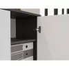 OLIV 2D CLOSED SHELVING UNIT, antracite/bianco SET