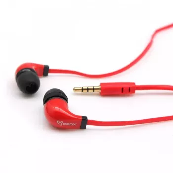 Cuffie stereo Sbox con microfono EP-038 rosso