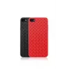 Custodia protettiva per cellulare Devia per iPhone SE2 rossa con motivo intrecciato