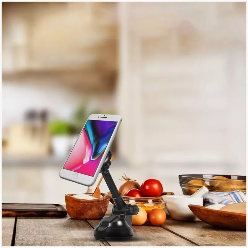 Supporto per cellulare Tellur MUM Magnetic ventosa regolabile nero — supporto magnetico regolabile per cellulare