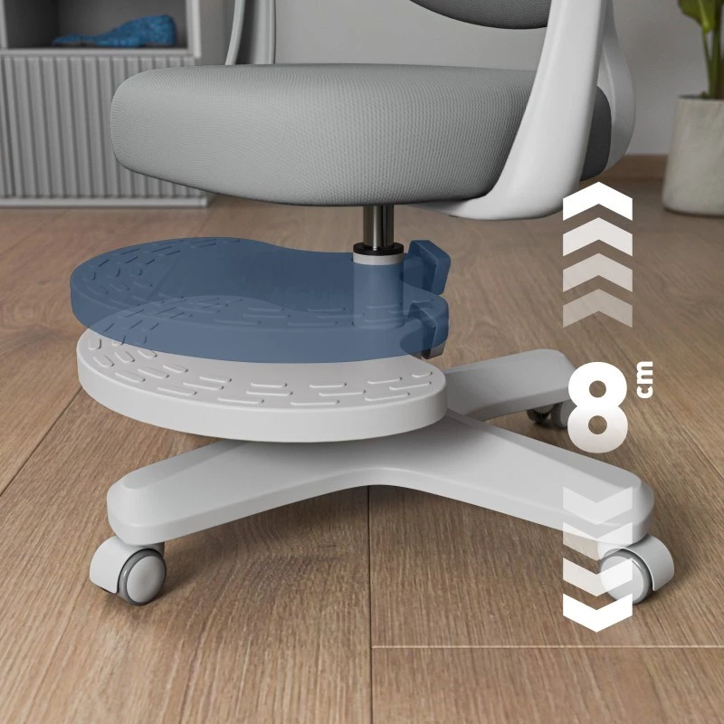 Sedia da ufficio girevole mark adler Junior 4.6 grigio — sedia da lavoro ergonomica compatta