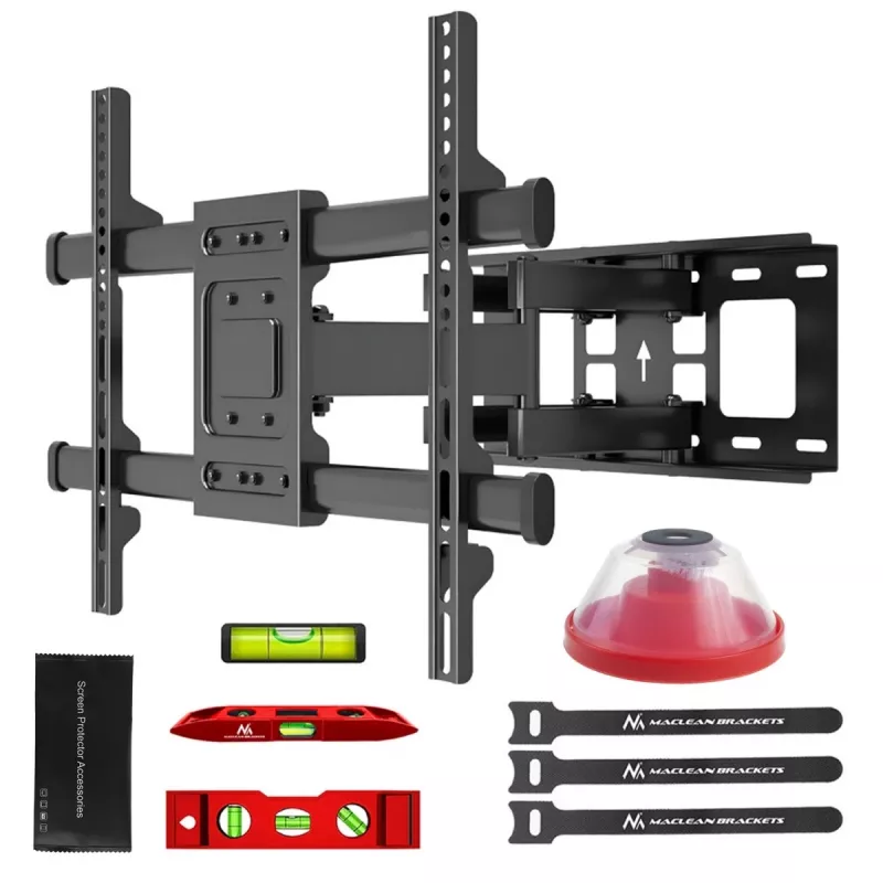 Maclean MC-789 staffa TV da parete, 32-85 pollici, 60 kg, VESA max 600x400, nero