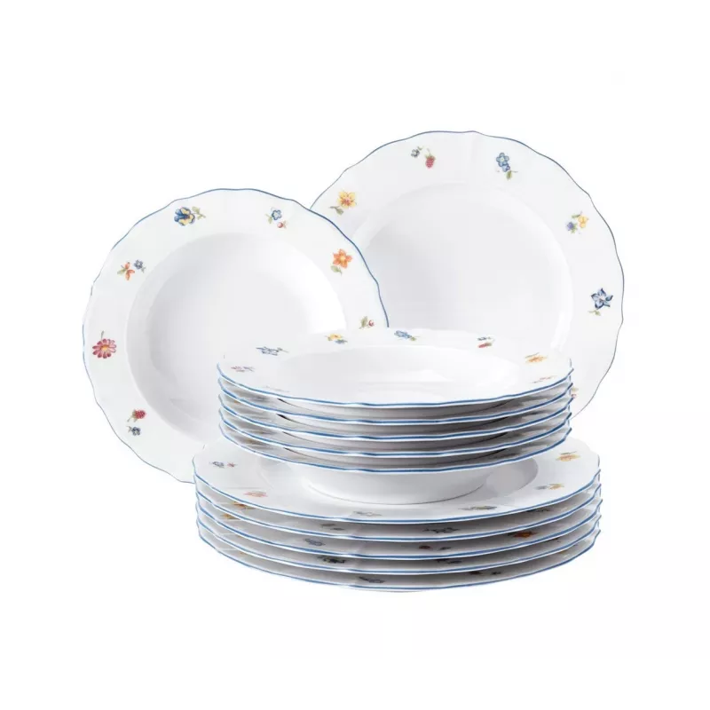 Seltmann Weiden servizio da tavola 12 pz. porcellana bianco
