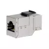 Giunto inline Keystone Cat6 schermato set da 8, EQUIP — formato piatto, RJ-45, 17×35,5×24,4 mm, argento