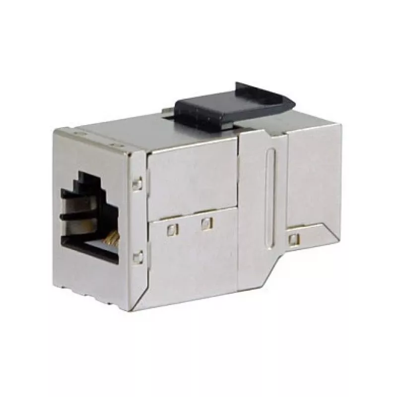 Giunto inline Keystone Cat6 schermato set da 8, EQUIP — formato piatto, RJ-45, 17×35,5×24,4 mm, argento