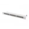 Pannello di permutazione Lanberg PPS7-1024-S da 19 pollici 1U, 24 porte, Cat7, FTP schermato, grigio