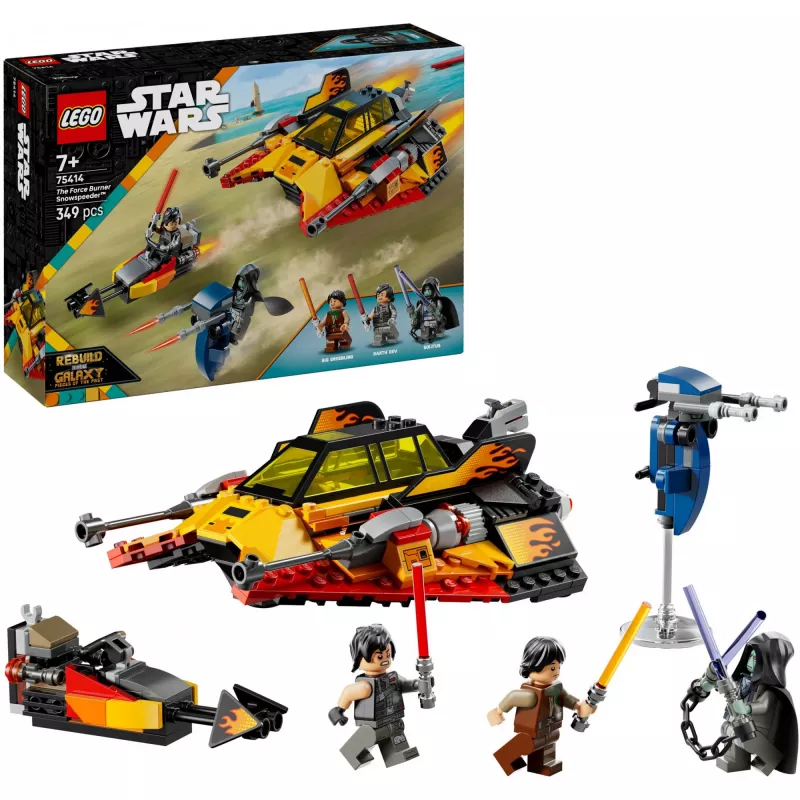 Set veicolo da neve LEGO Star Wars Flame Speeder 75414 – 349 pezzi, 3 minifigure, età 7+