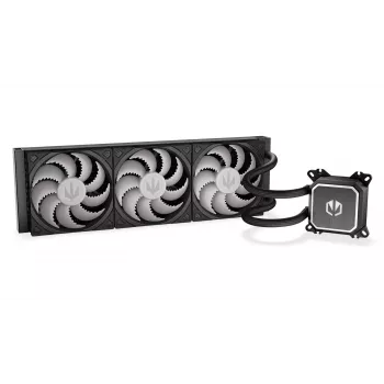Endorfy Navis F360 ARGB EY3B006 dissipatore a liquido AIO per CPU, radiatore da 360 mm, 3 ventole da 120 mm, 250–1800 RPM, LGA 1700/AM5/AM4, nero