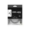 Cavo USB 2.0 connettore maschio A a connettore maschio B, 1,8 m, grigio