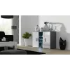 Cama Sideboard 120 cm SOHO S7 grigio/bianco lucido