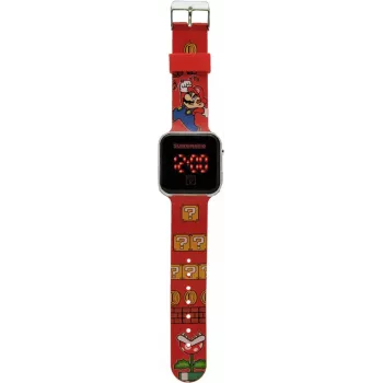 Orologio da polso Kids Euroswan LED Super Mario rosso orologio digitale per bambino con display LED
