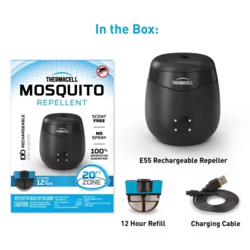 Thermacell E55XI repellente portatile per zanzare, zona a batteria