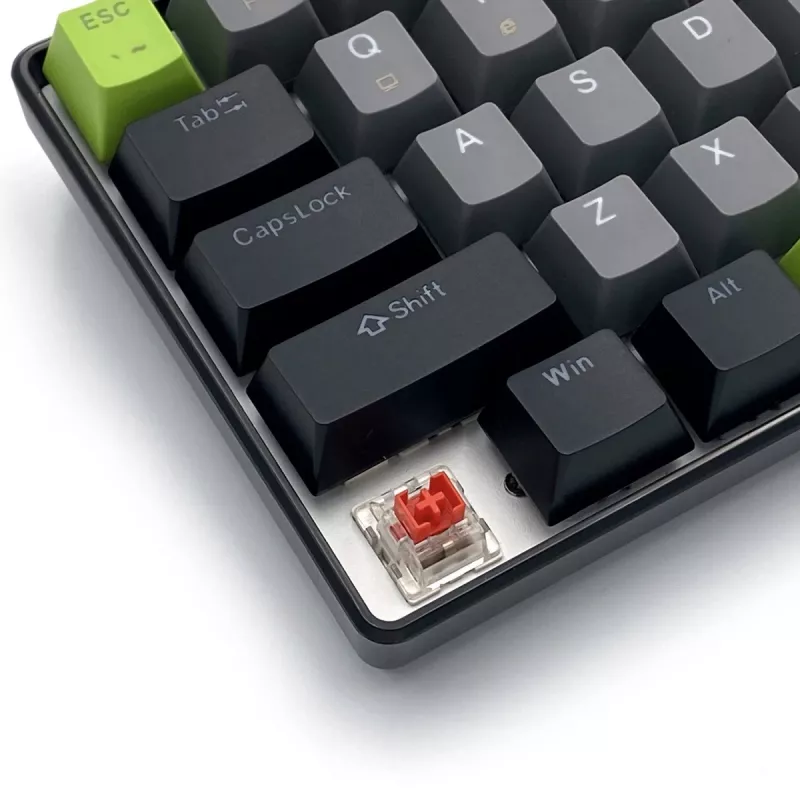 Tastiera meccanica MEDIA-TECH MT1260 Red Core MX60, formato 60%, switch CHERRY MX Red, illuminazione RGB, USB, verde