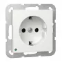 Lampada LED SCHUKO da parete/soffitto Gira modello 417003 con presa Schuko integrata