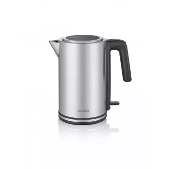 Bollitore SEVERIN WK 3449 — 1,7 l, 2400 W, acciaio inox/plastica, nero-argento