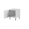 Cama Meble HOLE comodino, set di 2 pezzi, 44×40,5×53,5 cm, bianco opaco