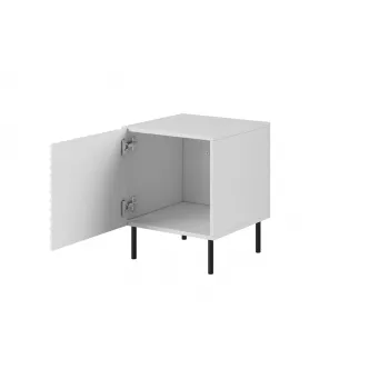 Set comodini Cama Meble HOLE — 2 pezzi, 44×40,5×53,5 cm, bianco opaco, MDF/truciolare, telaio 16 mm