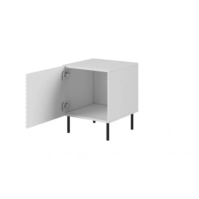 Cama Meble HOLE comodino, set di 2 pezzi, 44×40,5×53,5 cm, bianco opaco