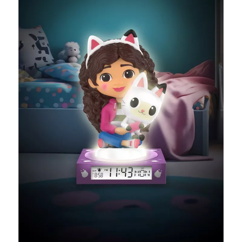 Lampada notturna Kids Euroswan GD00095 con sveglia — lampada LED 3D per bambini