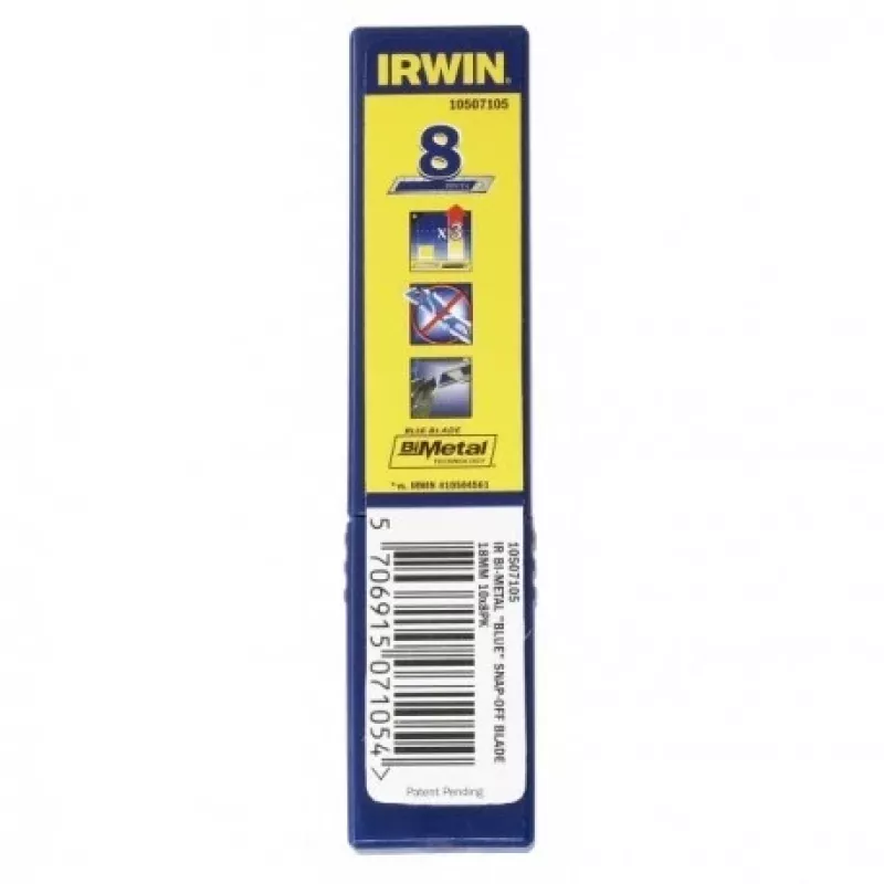 IRWIN LAME A SNAP-OFF 18 mm /50 pz. BIMETALLO