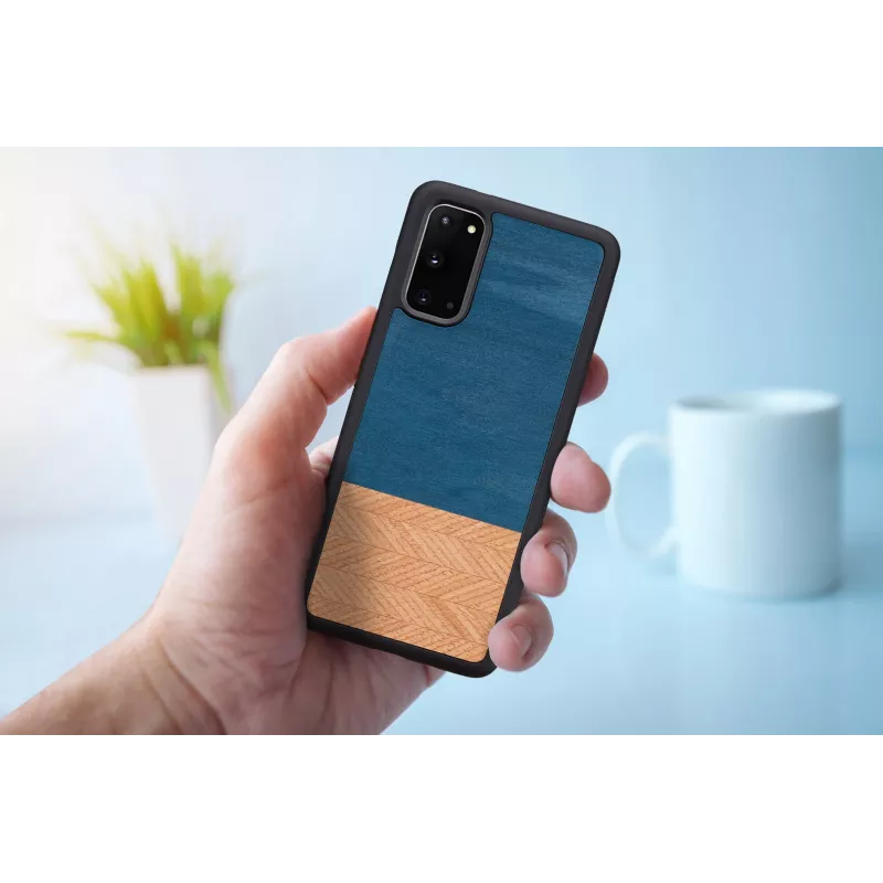 Custodia per cellulare man and wood Galaxy S20 denim nero