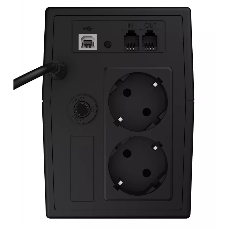 Gruppo di continuità Green Cell UPS02 0,8 kVA (480 W) line-interactive, LCD, 2x prese tipo F, USB-B, RJ-45, RJ-11