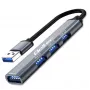 Hub USB QOLTEC 53793 — ingresso USB 3.0, 3× porte USB 2.0