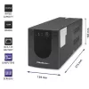 Qoltec Monolith 53775 gruppo di continuità UPS Line-Interactive, 1200 VA (1,2 kVA) / 720 W, AVR, 4 prese AC, nero