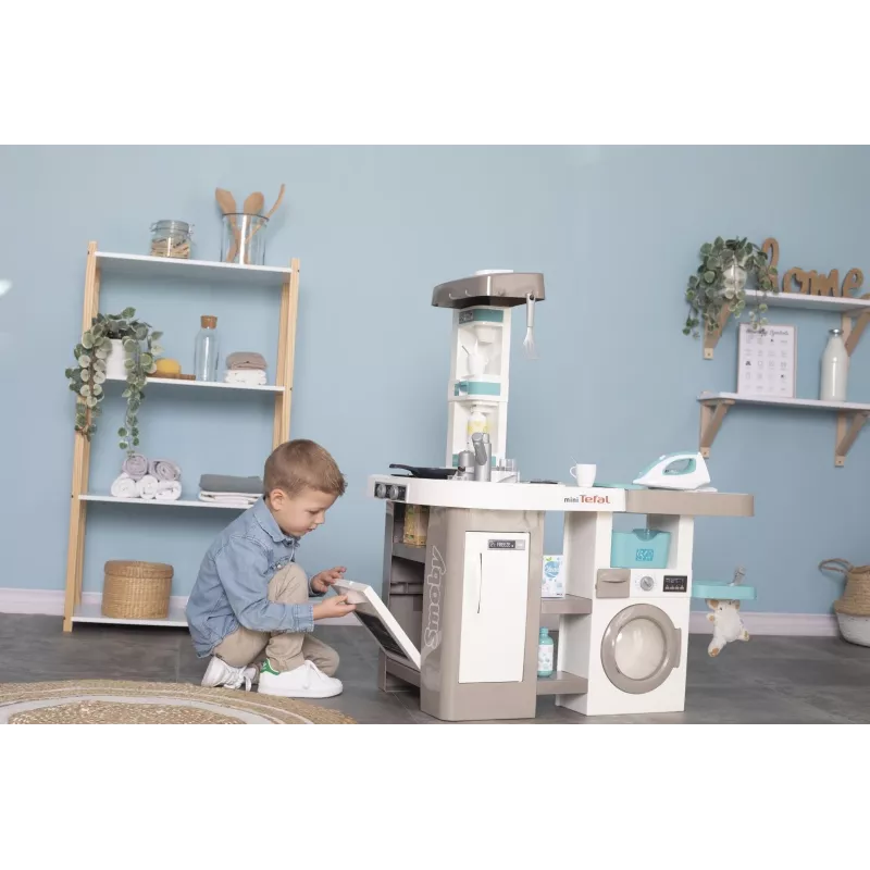 Smoby 311050 cucina giocattolo con area lavanderia e accessori