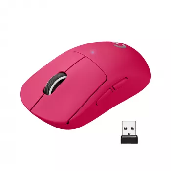 Logitech PRO X SUPERLIGHT mouse wireless magenta mouse (910-005957)