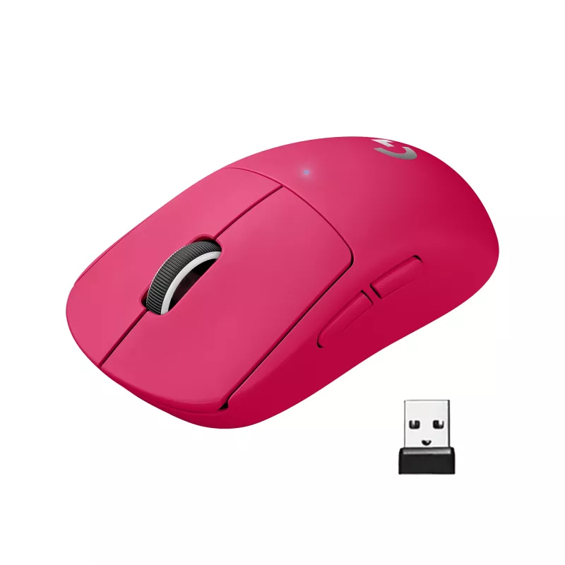 Logitech PRO X SUPERLIGHT mouse wireless magenta mouse (910-005957)