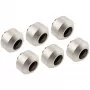 Set di raccordi per hardtube OPTIMUS OP-FIT-HARD-12MM-NICKEL-6PACK — 12 mm, 6 pezzi con utensile di montaggio, nichel satinato