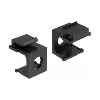DeLOCK 86403 Copertura Keystone, nera, passante da 8 mm, 4 pz.