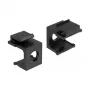 DeLOCK 86403 Copertura Keystone, nera, passante da 8 mm, 4 pz.