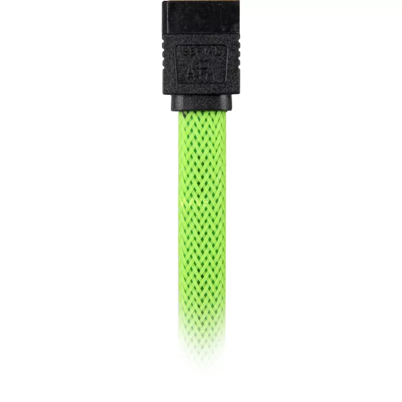 Sharkoon cavo SATA III 90° con guaina, 0,3 m, verde