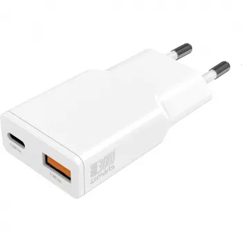 Caricabatterie 4smarts PDPlug Duos sottile smartphone tablet bianco AC ricarica rapida