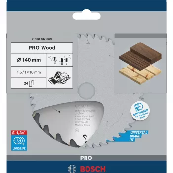 Bosch 2608837669 lama per sega circolare, 140 mm