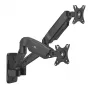 Maclean supporto a parete per due monitor, 17-32'', max 9 kg, molla meccanica, MC-988