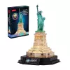 Puzzle 3D CubicFun 306-L536H Statua della Libertà Night Edition — kit di montaggio con illuminazione LED