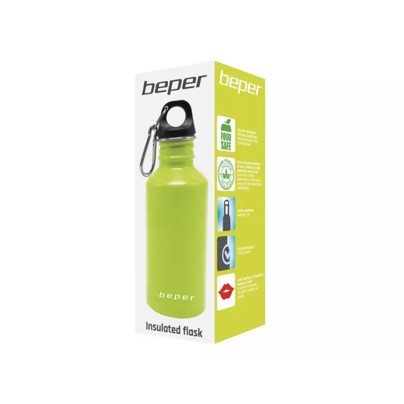 Beper C102BOT003 bottiglia in acciaio inox, 500 ml