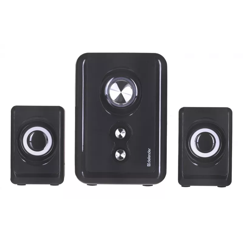 Diffusori DEFENDER V11 11 W con filo 2.1 diffusori satelliti da scrivania, USB 5 V, nero