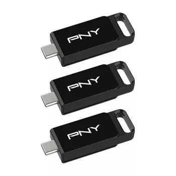 PNY Elite 128 GB USB-C 3.2 Gen 1 Chiavetta USB, confezione da 3 (Retail)