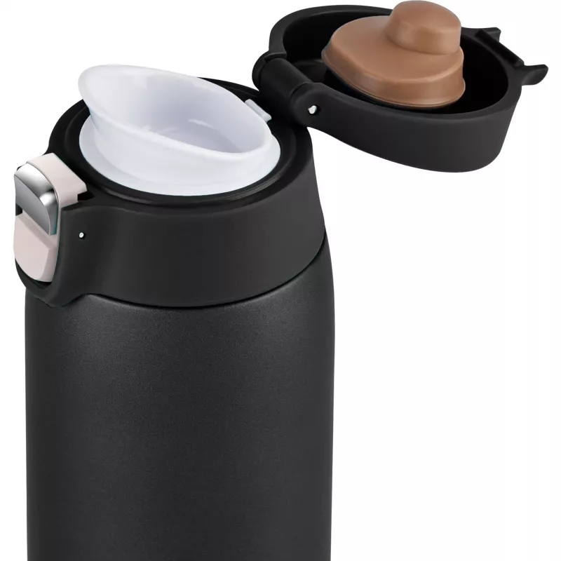 Tazza da viaggio EMSA N2151700 0,4 L, nero opaco, chiusura flip