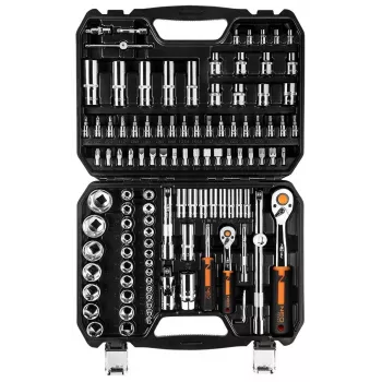 Set di chiavi a bussola 1/4, 1/2, con 110 pz., CrV