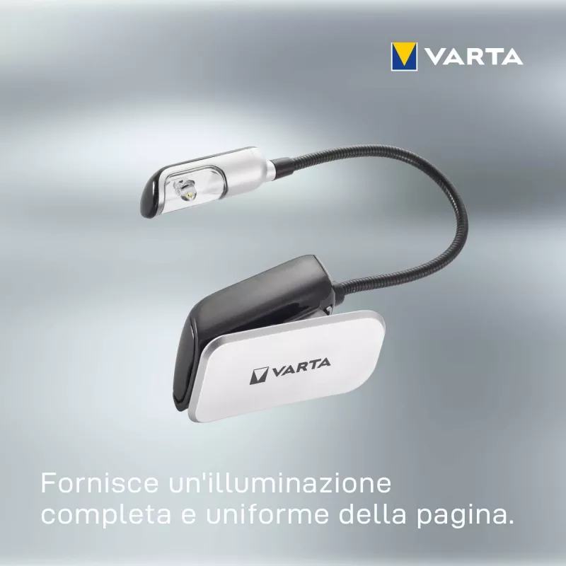 Varta Easy Line 16618 luce per lettura LED, 9 lm, con clip