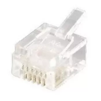 Equip connettore telefonico, 6P6C, RJ-12 (6P6C), trasparente, 0,6 g, 9,65 mm, 12,3 mm, 7,2 mm