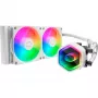 Dissipatore liquido per CPU Cooler Master MasterLiquid 240 Core II bianco — 240 mm, 2 ventole da 120 mm (650–1750 RPM), cuscinetto a slitta